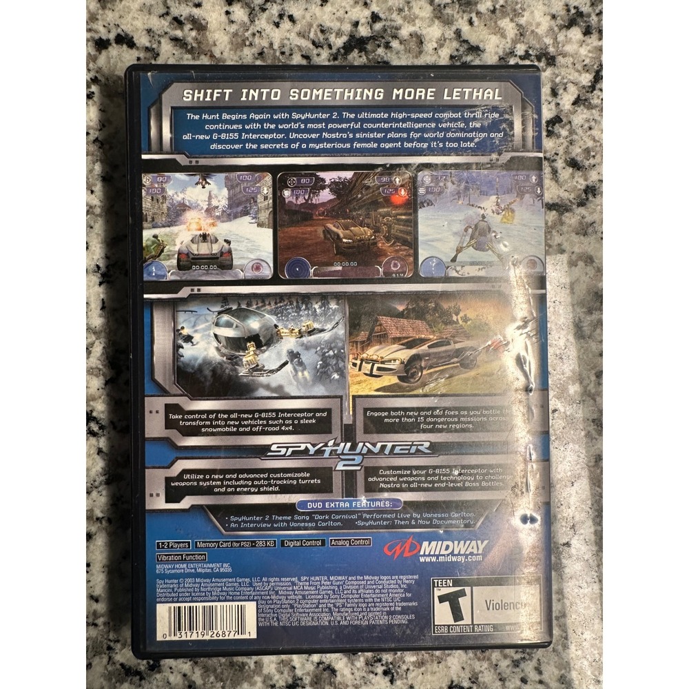 PlayStation 2 Game Spy Hunter 2 Complete Disc Manual Case PS2 Midway - Picture 4 of 4